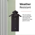 thumbnail image 5 of NACH Crested House Address Sign, Outdoor Address Plaque, Cast Iron House Number Sign, Large Crest, 2 Numbers, Iron, 12 x 8 x 1", KA-LARGECREST-2, 5 of 5