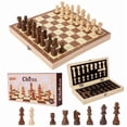 thumbnail image 5 of LQCrafK Magnetic Chess Folding Wooden Chessboard Set with Storage Slots, 5 of 5