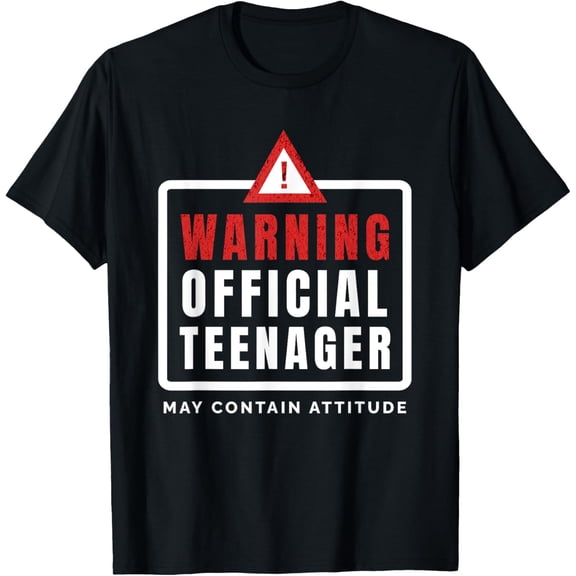t-shirt Warning Official Teenager Birthday 13 Year Old Boys Girls T-Shirt mens，black，women，funny，men，journey，Crew Neck, Short Sleeve,printing