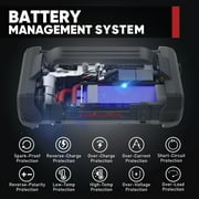 LOKITHOR JA400 1750A 12V Jump Starter with Air Compressor, 60W Two-Way Fast Charing, Lithium Car Battery Starter with 150PSI Digital Tire Inflator, Booster Pack (7LGas/5.5L Diesel Engines)