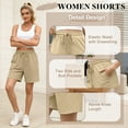 thumbnail image 5 of VDJ Women Shorts Comfort Soft Athletic Shorts Loose Lightweight Bermuda Khaki Knee Shorts with Pockets Size XL, 5 of 9