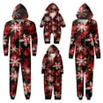thumbnail image 7 of Hwmodou Matching Christmas Pajamas For Family Cozy Homewear Snowflake Plaid Print Hooded Loungewear7 Holiday Santa Claus Sleepwear Xmas Pjs Set For Couples And Kids, 7 of 7