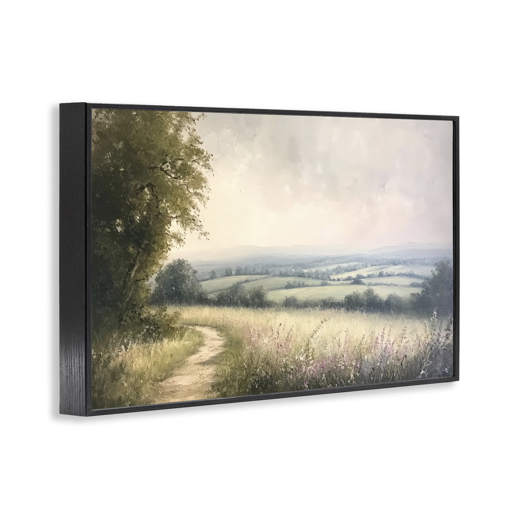 Stupell Industries Rolling Farmlands in Distance Black Framed Giclee Art, design by Petal Prints Design