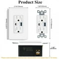 thumbnail image 4 of Greencycle USB C Wall Outlet PD3.0 65W GaN,1PK Type C Outlet Fast Charging,15 Amp 6.5A USB-C Charger, Tamper Resistant Receptacle Plug for Mac Air,iPhone 14 Pro Max,Android,UL Listed, 4 of 11