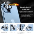 thumbnail image 5 of Protector For Apple iPhone 13 (6.1")Tempered Glass Camera Lens Protector Ultra HD, 9H Hardness, Scratch Resistant Back Camera Protection Screen Cover - Clear, 5 of 10