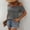 Grey, variant on DuoJiaJ Women's Solid Color Short Sleeve Double Strap Off Shoulder Top Women’s Linen Blend Casual Tops Black