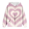 thumbnail image 5 of Ulanda Kids Cute Hoodies Gradient Tie Dye Printed Hoodie with Pockets Casual Pullover Hooded Sweatshirts for Girls Boys (Light Purple, 7-8 Years), 5 of 5