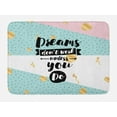 thumbnail image 1 of Dream Bath Mat, Dreams Dont Work Unless You Do Inscription Abstract Hipster Retro Style Composition, Plush Bathroom Decor Mat with Non Slip Backing, 29.5" X 17.5", Multicolor, by Ambesonne, 1 of 2