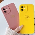thumbnail image 5 of Compatible with iPhone 12 Case (6.1" 2020), Plated Luxury Heart Phone Case Cute Side Pattern Soft TPU Shockproof Full Camera Lens Protective Phone Cases for Women Girls - Purple, 5 of 7