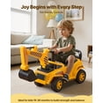 thumbnail image 2 of Coche de empuje VEVOR Ride On de 25 kg con excavadora y casco para niños pequeños, 2 of 9