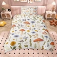 thumbnail image 2 of Erosebridal Kawaii Mushroom Twin Bedding for Girls, Garden Daisy Dandelion Flower Duvet Cover Set, Polka Dots Reversible, 2pcs 1 Duvet Cover and 1 Pillowcase, No Comforter, 2 of 6