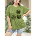 thumbnail image 6 of XCHQRTI Womens Daisy Tshirt Graphic Plus Size Casual Shirt Oversized Short Sleeve Summer Flower Tops, 6 of 8