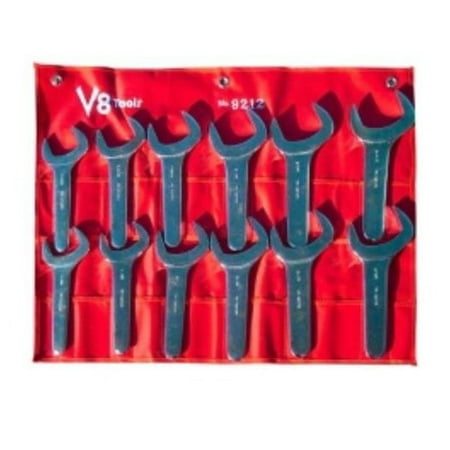 - V8 Tools 9212 12-Piece SAE Jumbo Service Wrench Set
