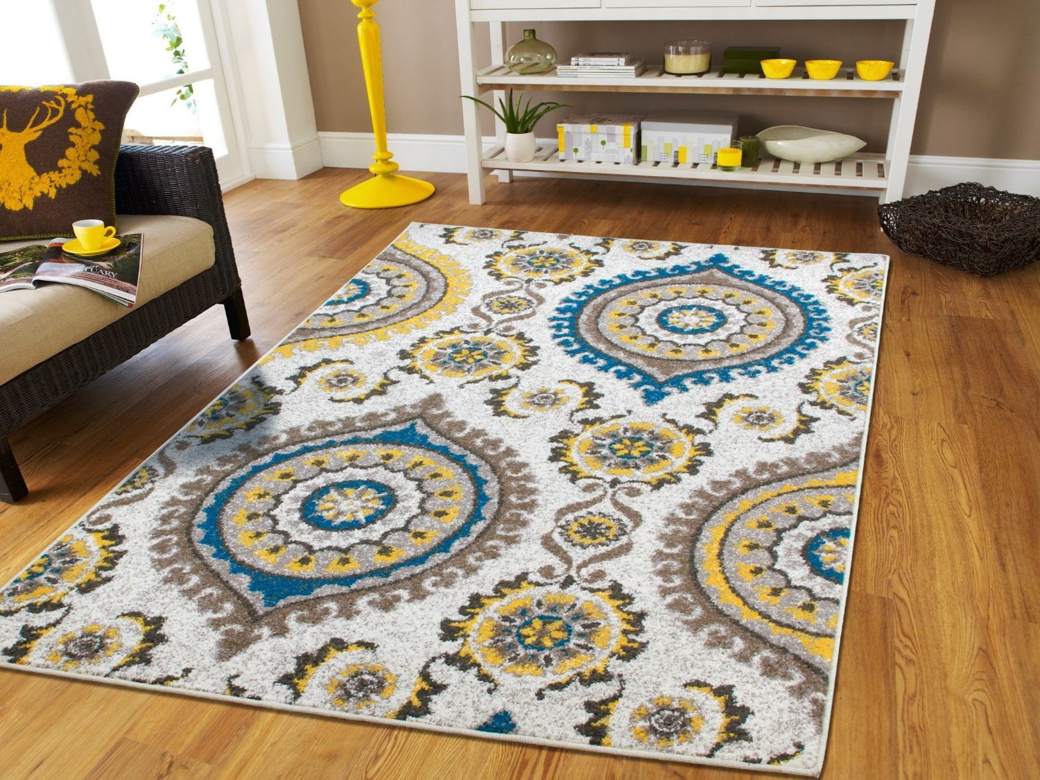 Blue And Yellow Rugs For Living Room