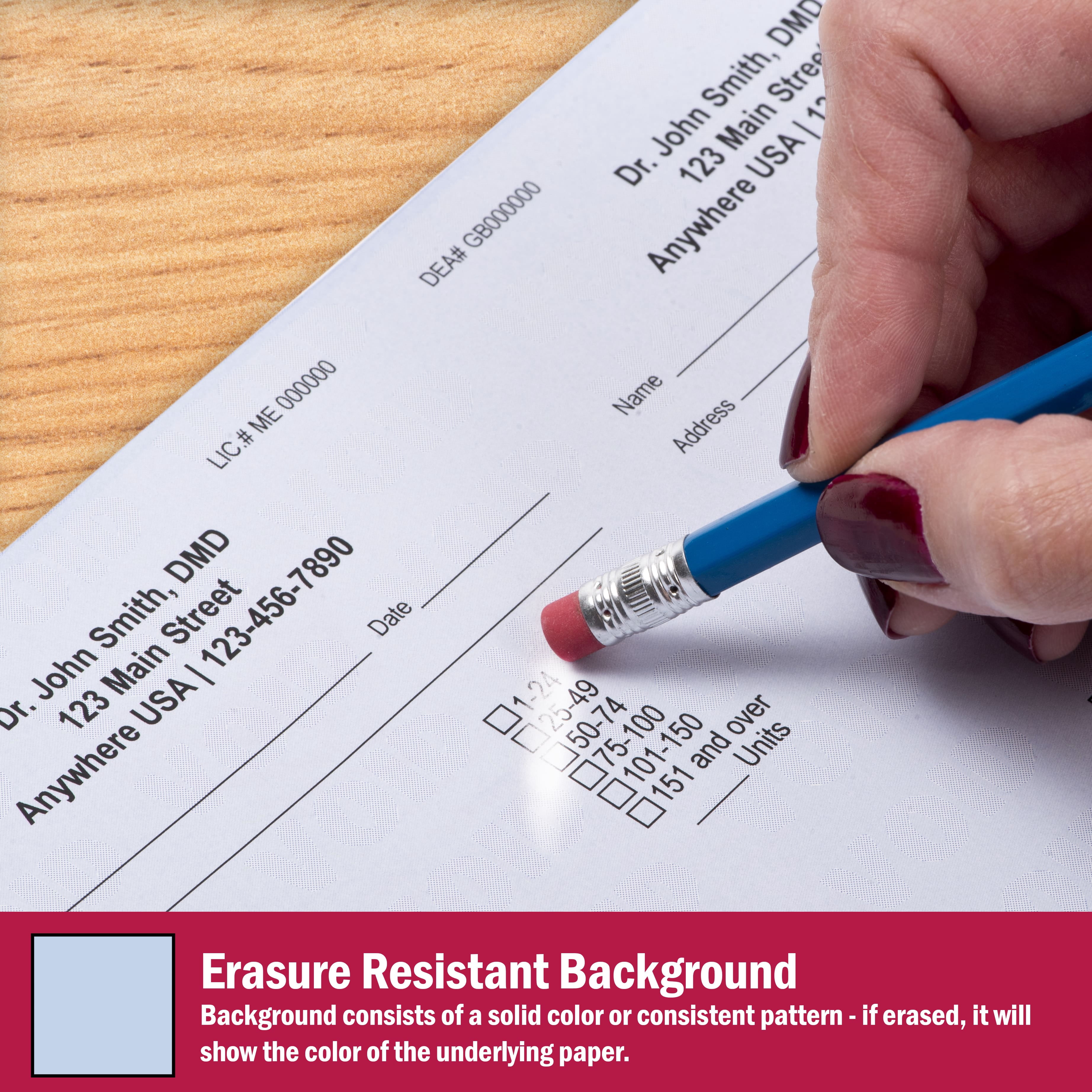 Paris DocuGard Standard 8.5" x 11" Medical Security Paper 24 lbs. Blue 500 Sheets/Ream (PRB04541)