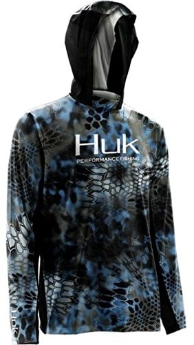 Huk Men's Icon Kryptek Typhoon Neon Green XX-Large Fishing Hoodie 