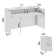 thumbnail image 6 of Arrive 72W x 30D Reception Desk with Drawers in Natural Elm - Engineered Wood, 6 of 11