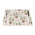thumbnail image 1 of XMXT 6 Pcs Woven Placemats, Cute Moose Pink Print Stain Resistant Anti-Skid Placemat for Kitchen Table, 12 x 18 inches, 1 of 6