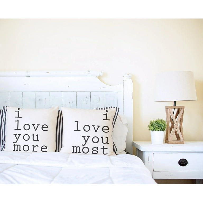 I Love You More Pillow Cover 18x18 inch