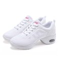 thumbnail image 2 of Womens Jazz Shoes Lace-up Sneakers Breathable Mesh Modern Dance Shoes Breathable Air Cushion Split-Sole Outdoor Dancing Shoes Platform Sneakers for Jazz Zumba Ballet Folk white 42, 2 of 6