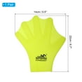 thumbnail image 2 of Uxcell Silicone Swimming Gloves Webbed Swim Gloves Water Resistance Training Gloves Yellow 1 Pair, 2 of 8
