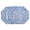 Indigo Blue, variant on Agate Green Hand Block Print Table Place Mats, Set of 4