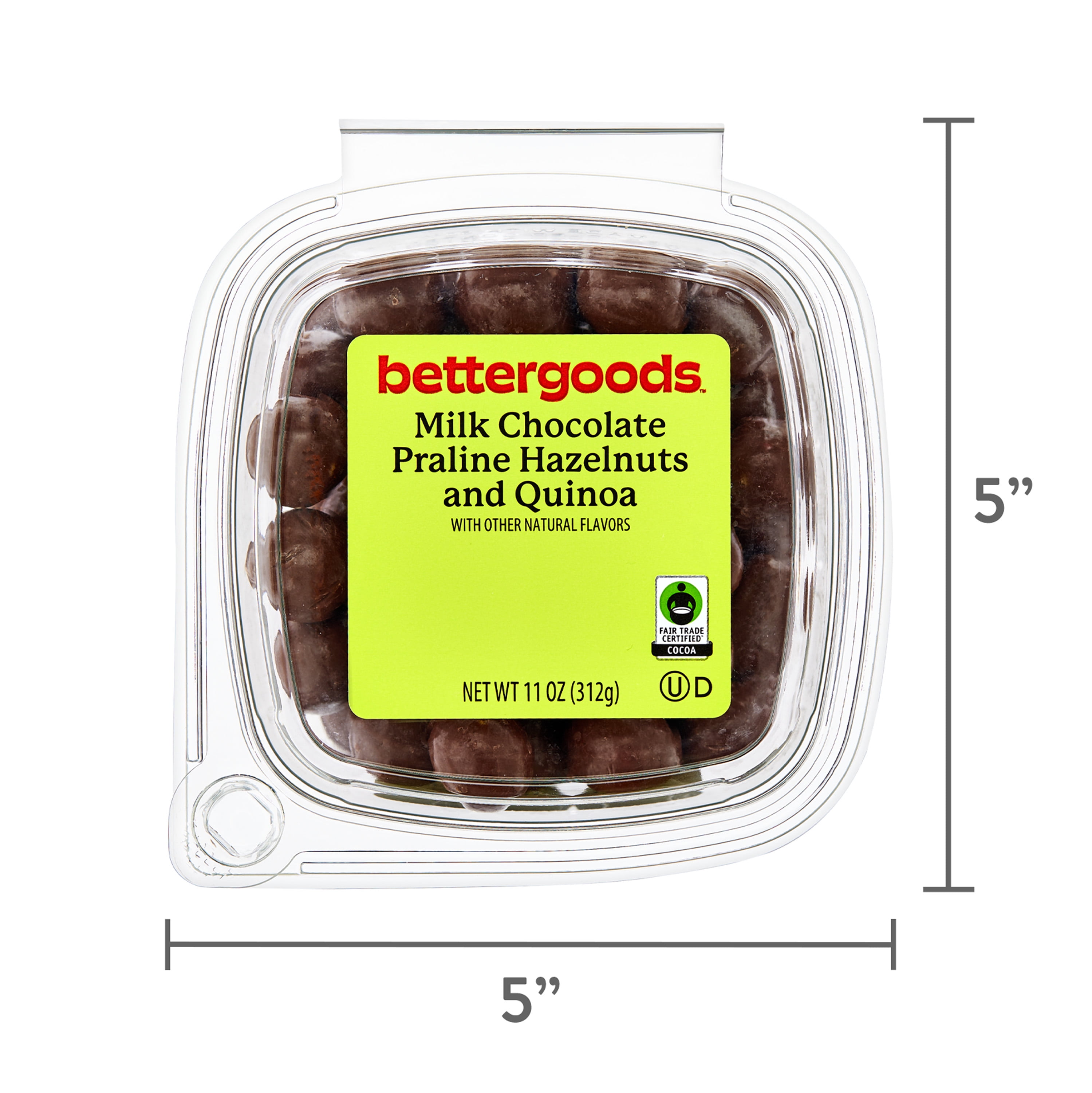 bettergoods Milk Chocolate Praline Hazelnuts and Quinoa, 11 oz