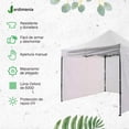 thumbnail image 4 of Carpa 3x3 m Jardimanía, Toldo Antisombra con Paredes, Acero Reforzado y Lona Resistente, Portátil blanco Mediano, 4 of 5