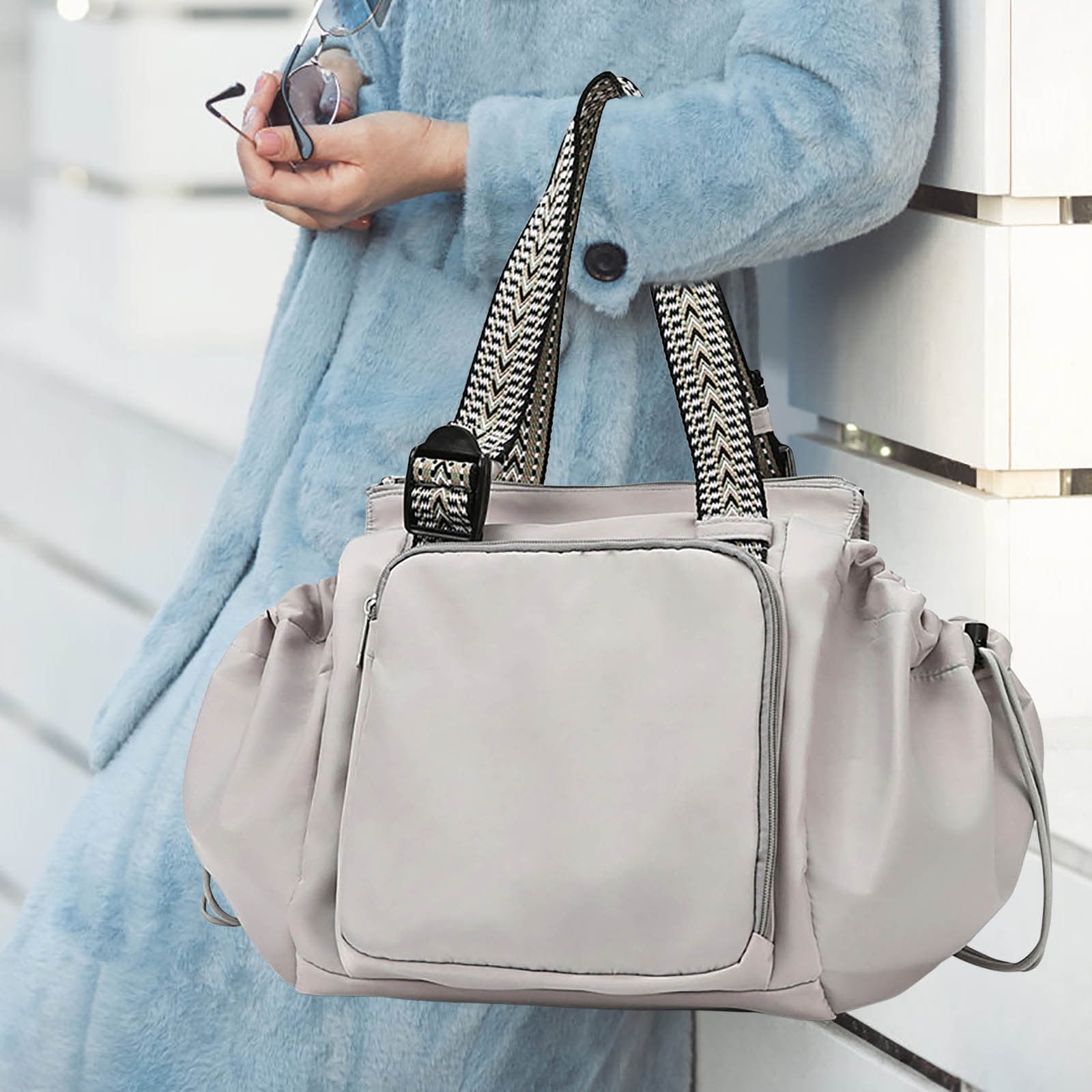 CasaChic Multifunctional Travel Organizer Bag, 3-in-1 Tote Crossbody Shoulder Bag for Women, Large Capacity 15-Pocket with Laptop Compartment, Waterproof Sturdy Material, Luggage Sleeve Design