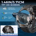thumbnail image 2 of EIGIIS H60 1.46'' Big Screen Smart Watches for Men(Answer/Make Calls), Fitness Watch for iOS Android Tactical Smartwatch with Multiple Sports Modes Pedometer, 1pc, 2 of 9