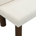 thumbnail image 5 of Christopher Knight Home Modern Boucle Upholstered Dining Bench with Solid Wood Legs, Beige, 5 of 9