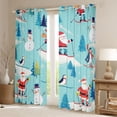 thumbnail image 2 of Feelyou Santa Claus Snowman Curtains Pack of 2 (52x84 Each), Skiing Sport Window Curtains, 2 of 6