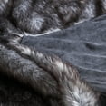 thumbnail image 3 of Laraine Black and White Streak Faux Fur Throw Blanket, 3 of 6