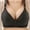 Black, variant on Lolmot Women's Plus Size Sexy Bras Non-Steel Ring Gathering Breathable Underwear Full Coverage Daily Bra Solid Color Comfort Push Up No Rims Bra