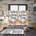 thumbnail image 4 of Yayeee Kitchen Curtains Tier Pair Light Filtering 27"x36" Rod Pocket Short Cafe Window Panel, Autumn Day With Cocoa Pattern, 4 of 7