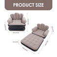 thumbnail image 3 of Inflatable Sofa Bed, Foldable Thickened Flocked PVC Blow up Sofa, 5-in-1 Air Couch Mattress for Camping (Pump Not Included), 3 of 7