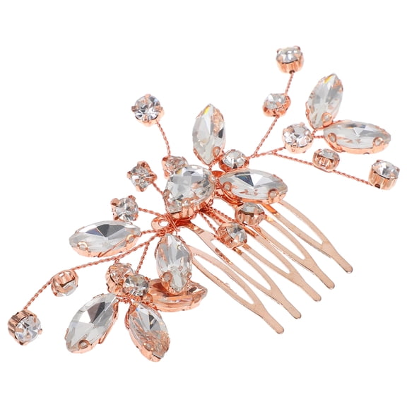 GOOHOCHY Elegant Wedding Hair Comb Bridal Hair Accessory for Women Sparkling Rhinestone Inlaid Bridal Side Comb Bridesmaid Bride Headdress