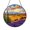 Acrylic 3.5 Inch, variant on Stained Glass Lavender Fields Round Suncatcher Window Hanging Blue Sky Art Panel for Home Decor Lovely Nature Inspired Display