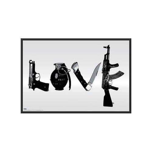 Steez (Love, Weapons) 24x36 Wood Framed Poster Art Print - Walmart.com