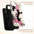 thumbnail image 6 of Cute Pink Bunny Cartoon Phone Case, Kawaii Pastel Goth Soft Protective Cover for iPhone 17 16 15 14 13 12 11 Pro Max Plus Mini, 6 of 6