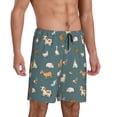 thumbnail image 2 of Gaeub Farm Animal Print Men's Short Pajama Pants, Sleep Shorts, Household Pants, Casual Pants with Pockets-3X-Large, 2 of 6