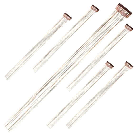 6 Pcs Hair toppers for women Shiny Clip Wig Woman Glitter Strands Tinsel Extension Iron