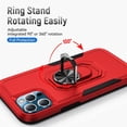 thumbnail image 6 of For Motorola Moto G Power 2024 Heavy Duty Hybrid Rugged 2in1 Shockproof Protective with Magnetic Ring Stand Holder Phone Case Cover by Xpression - Red, 6 of 9