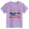 thumbnail image 5 of Yindaity 4th Of July Shirt for Girls Girl American Flag Shirts Bow Tshirt 4th of July Shirt Cotton Short Sleeve Tees(Purple,7-8 Years), 5 of 5