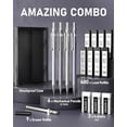 thumbnail image 6 of 0.7mm Mechanical Pencil Set with Case - 4PCS Metal Mechanical Pencils, 8 Tubes HB #2 Lead Refills, 3PCS 4B Erasers and 9PCS Eraser Refills, Lead Mechanical Pencils for Writing & Drawing, 6 of 9