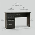thumbnail image 3 of HOMCOM Computer Desk with Storage Home Office Desk with Drawer Cabinet, 3 of 10