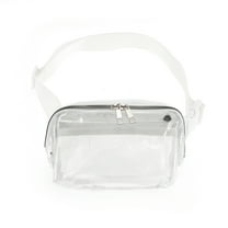 Unique Bargains 1 Pc Clear Style Running Waist Pack for Hiking Gym Clear White TPU