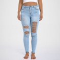thumbnail image 2 of WILLBEST Jeans Mujer Pantalones Vaqueros Casuales Clásicos para Mujer, de Cintura Alta, Elásticos, Cómodos y Ajustados, para Uso Diario. Grande, 2 of 5