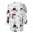 thumbnail image 5 of Pntutb - Camiseta holgada con estampado de moda para mujer, blusa de manga 3/4, cuello redondo, tops casuales Pntutb Pntutb-1328, 5 of 5