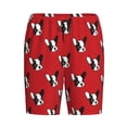 thumbnail image 4 of Wukai Bulldog Red Men’s Short Pajama Pants With Pockets Soft Sleep Pj Shorts for Men-Small, 4 of 6
